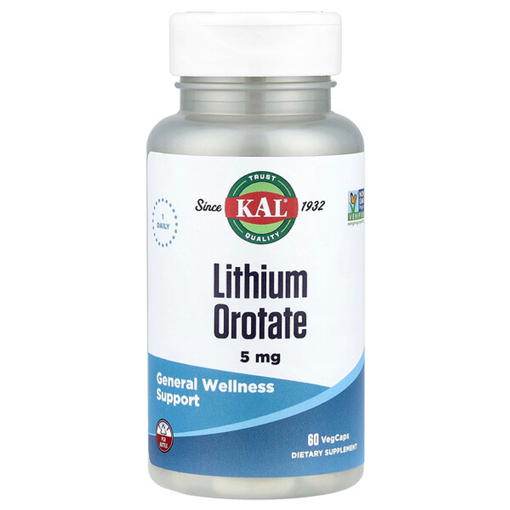 Витамины KAL Lithium Orotate 60 капсул