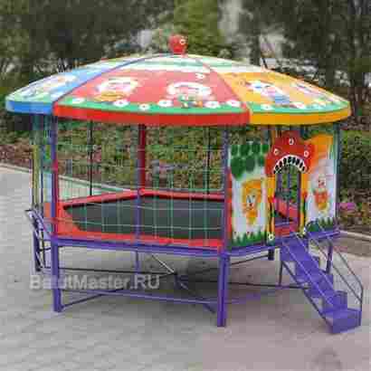 Батутная арена «Весёлый домик», диаметр 10 фт 4x3x2,5 м