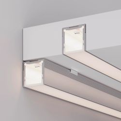 Профиль с экраном SL-SLIM20-H20-2000 ANOD+OPAL (Arlight, Алюминий) 036836