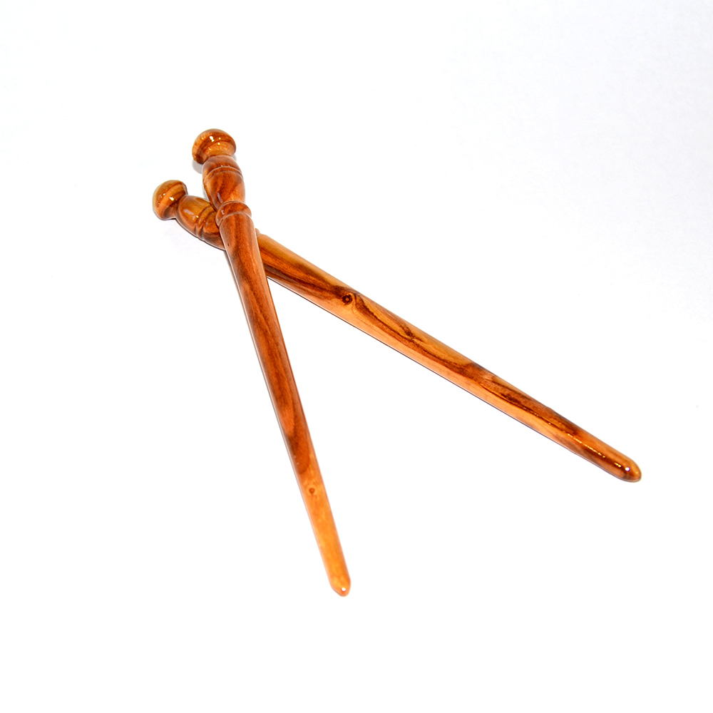 Деревянные заколки-шпильки для волос из вишни, набор из двух штук H1