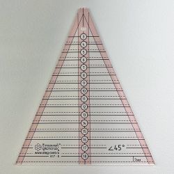 Треугольная линейка для пэчворка с углом 45° (арт. A17-S)
