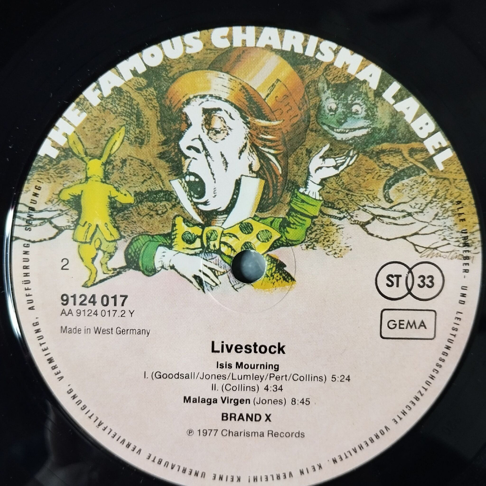 Винтажная виниловая пластинка LP Brand X Livestock (Germany 1977)