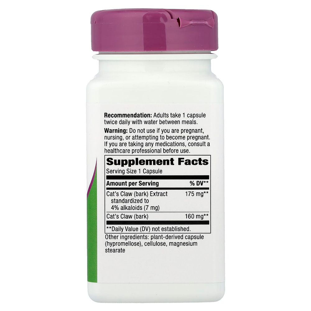 Nature's Way, кошачий коготь, 175 мг, 60 веганских капсул