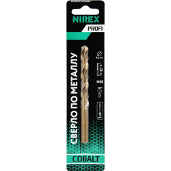 Сверло NIREX Profi по металлу Cobalt 9.5*125 мм NMD0901 (1шт в упак)