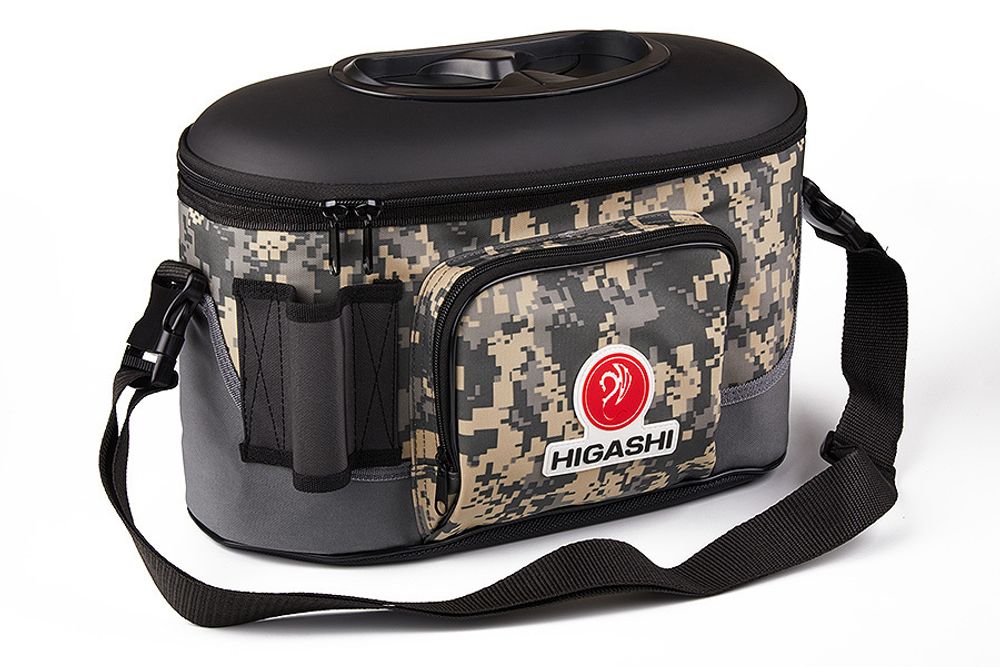 Кан рыболовный HIGASHI Live bait box 7.5L #Digital Camo