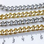 Цепочка, цвет золото, размер звена 8*6,5 мм, цена за отрезок 24-26 см