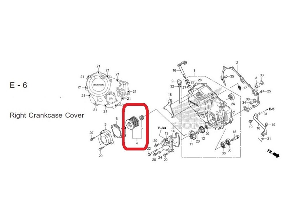 15410-K0A-DB1. ELEMENT, OIL FILTER