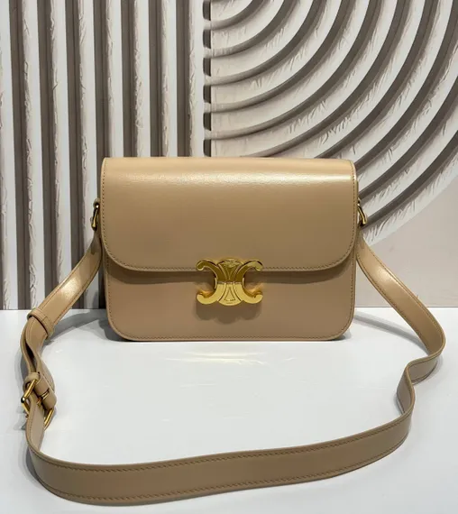 Сумки CELINE CLASSIQUE TRIOMPHE из блестящей кожи