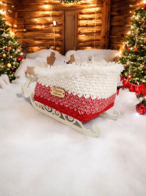 Сани Деда Мороза, новогоднее украшение под ёлку, год огненной лошади