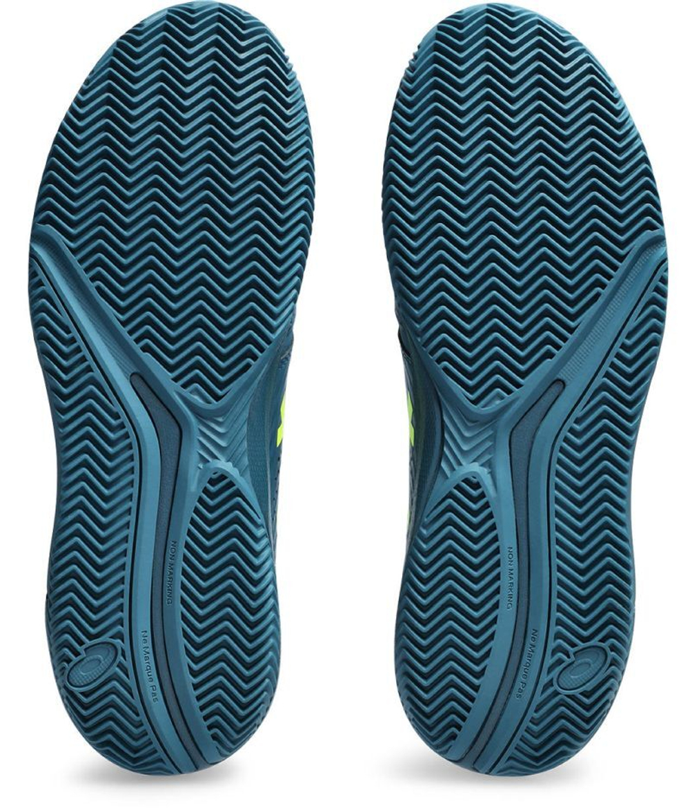 Мужские кроссовки теннисные Asics Gel-Challenger 14 Clay - restful teal/safety yellow