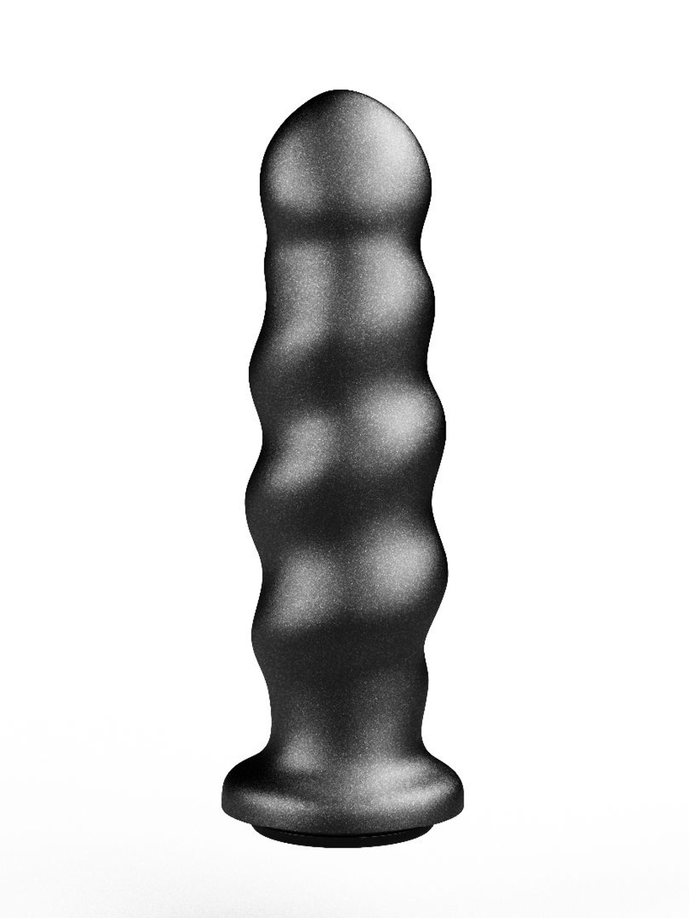 Черная насадка на трусики харнесс Platinum - 16 см. (Цвет: черный)