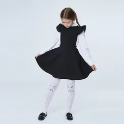 Школьный сарафан, цвет черный, рост 128