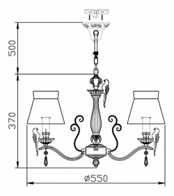 Подвесная люстра Maytoni ARM013-05-W