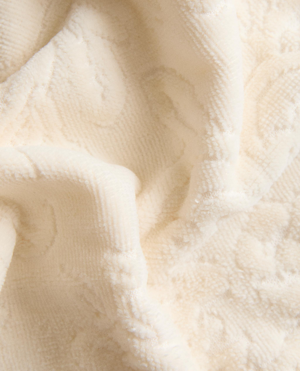 Zara Home Полотенце для лица и рук из хлопка, слоновая кость · 3519/013