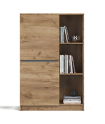 Шкаф-витрина Сплит Крафт табачный, Серый графит