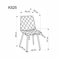 Стул HALMAR K525 мокко/черный