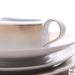 Столовый сервиз Falkenporzellan Deluxe Shape - Rio White Gold 6 персон 26 предметов