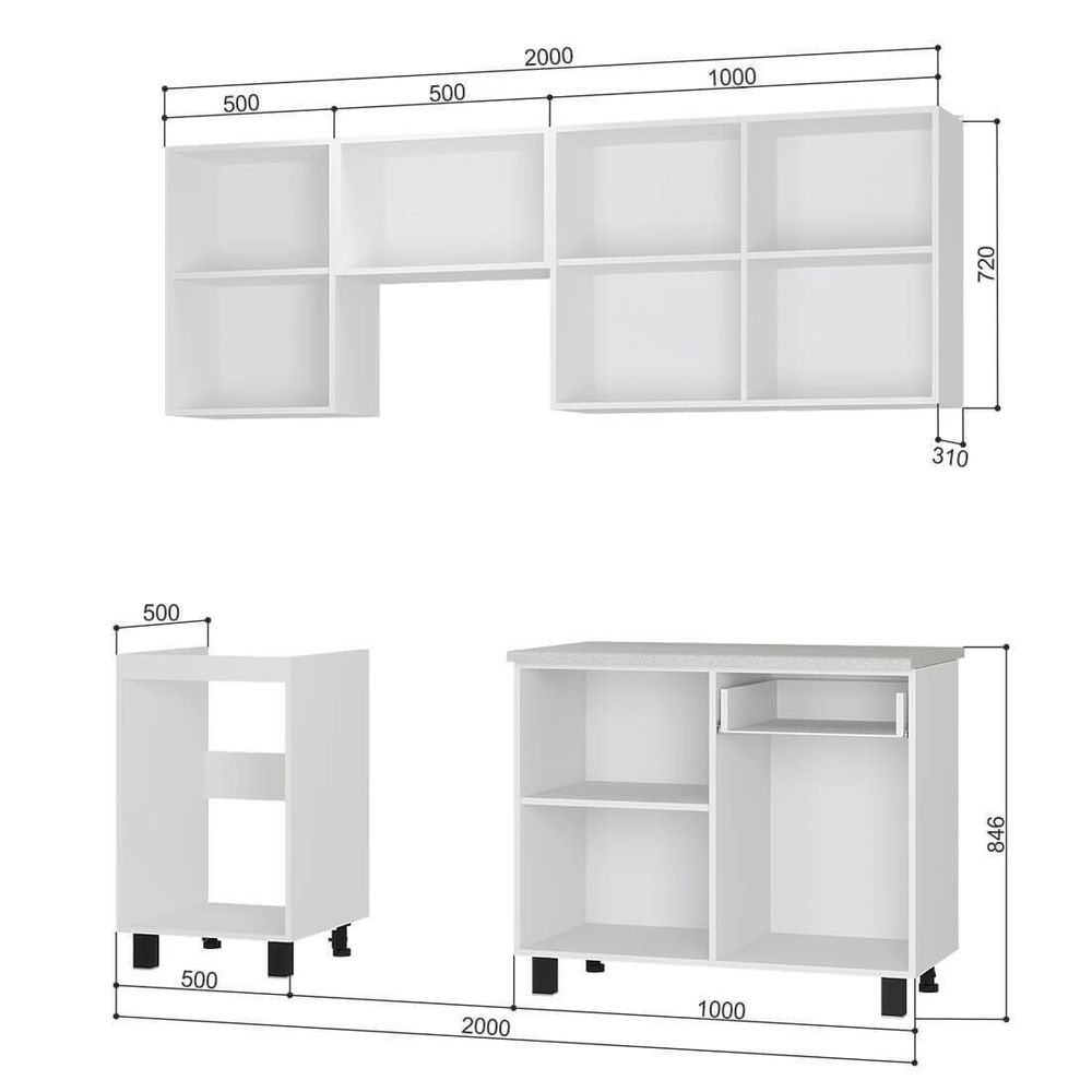 Кухня Сканди 2,0 м комплектация №2