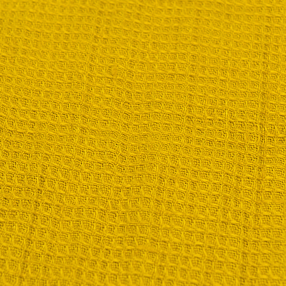 Набор из двух кухонных жаккардовых полотенец горчичного цвета из коллекции essential