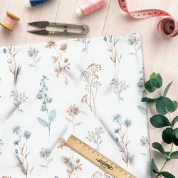 Ткань шифон нежные полевые цветы