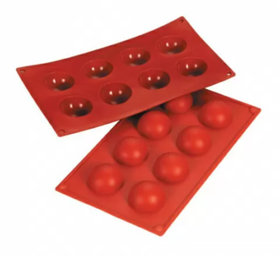 Форма силиконовая P.L. Proff Cuisine "Полусфера" 5 ячеек d 80 мм, h 40 мм (30*17,5 см)