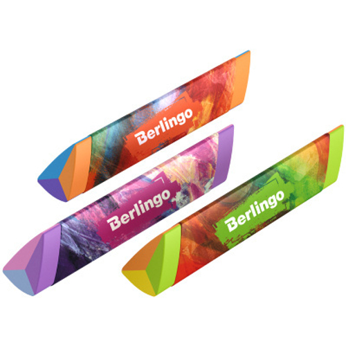 Ластик Berlingo "Collision", треугольный, скошенный, 80*15*15мм И