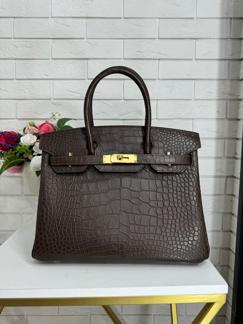 Сумка Hermes из кожи крокодила 30 см, арт. 459112439