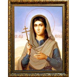 Раиса (Ираида) Александрийская мученица. Икона на холсте.
