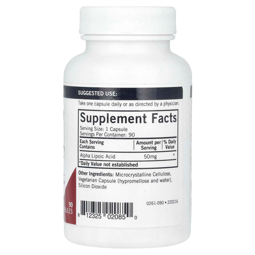 Kirkman Labs, альфа-липоевая кислота, 50 мг, 90 капсул
