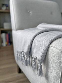 Плед-покрывало из хлопка Sidney, цвет Серый