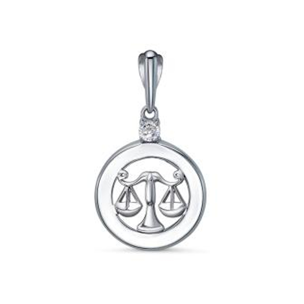 Подвеска из серебра с фианитами