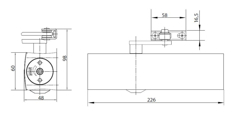 GEZE TS2000 NV BC EN2-4 серебристый в комплекте со стандартным рычагом