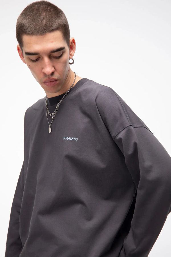 Лонгслив Logo Heart графит - фото 3