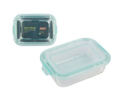 контейнер для продуктов MALLONY Limpido 0,65л 18х13,4х6,4см жаропрочное стекло, пластик