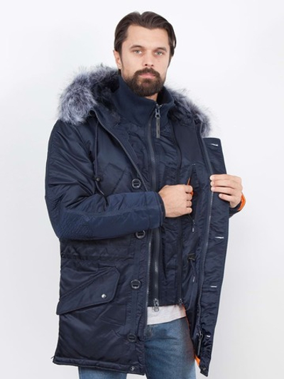 Куртка мужская зимняя Apolloget Everrest (т.синий/оранжевый - r.blue/orange)