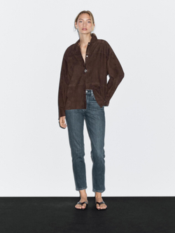 Massimo Dutti Зауженные джинсы со средней посадкой, средне-синий