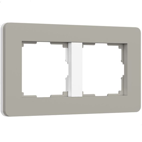Рамка Werkel Split на 2 поста дымчатый/белый W0023067 4690389206061