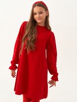 Платье для девочки с длинным рукавом AT1039 красный