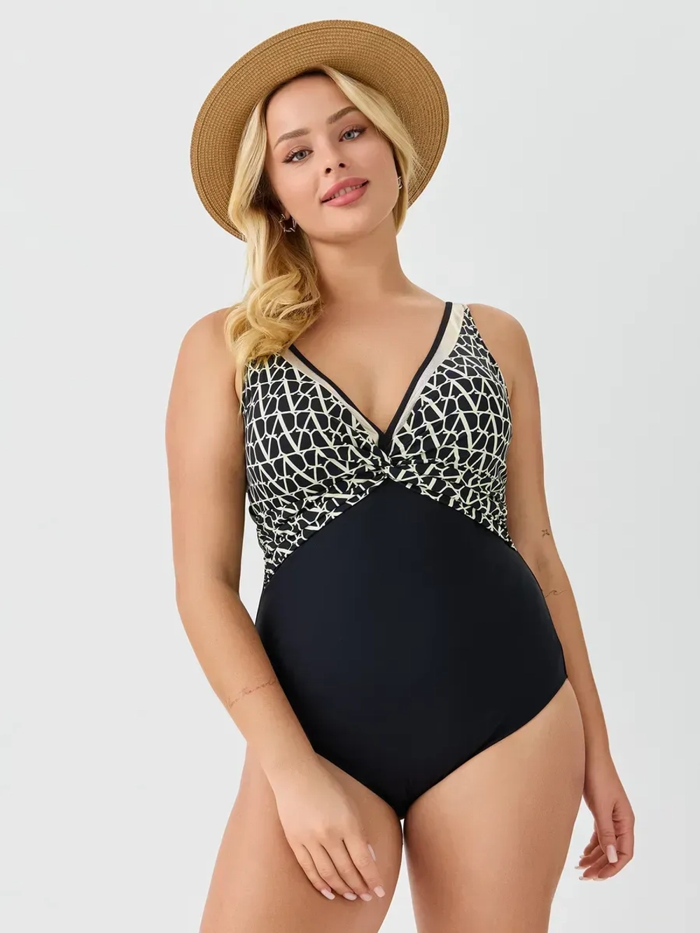 Купальник слитный зебра