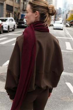 ZARA БОМБЕР INTERLOCK, КОРИЧНЕВЫЙ