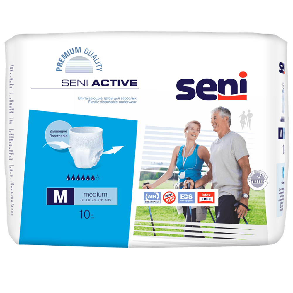 Трусы впитывающие одноразовые Seni Active, р. M 10 шт.