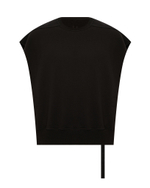 RICK OWENS DRKSHDW СВИТШОТ БЕЗ РУКАВОВ ЧЕРНЫЙ ЖЕНСКИЙ HOLLYWOOD JUMBO TATLIN