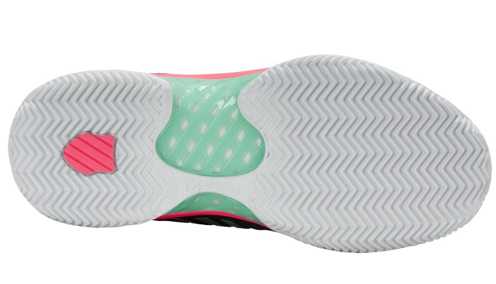 Женские теннисные кроссовки K-Swiss Hypercourt Express 2 Clay - black/white/neon mint