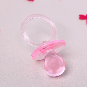 Украшение для торта «Пустышка», 6 см, цвет розовый 1 штука