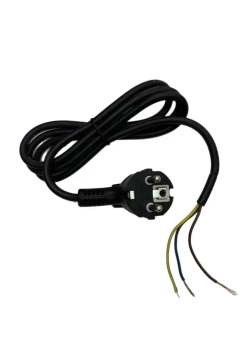 Кабель силовой с угловой вилкой 10/16A 250V универсальный 1,2 метра до 700Вт
