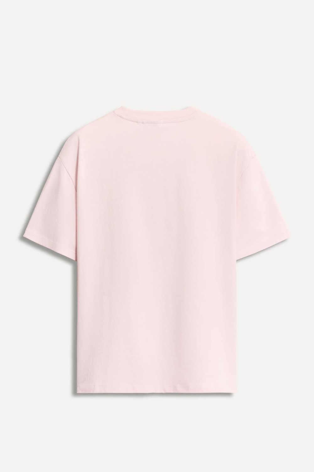 ZARA ФУТБОЛКА С НАШИВКОЙ, ЦВЕТ РОЗОВОГО ДЕРЕВА