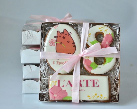 Набор пряников на 8 марта из 3-х шт