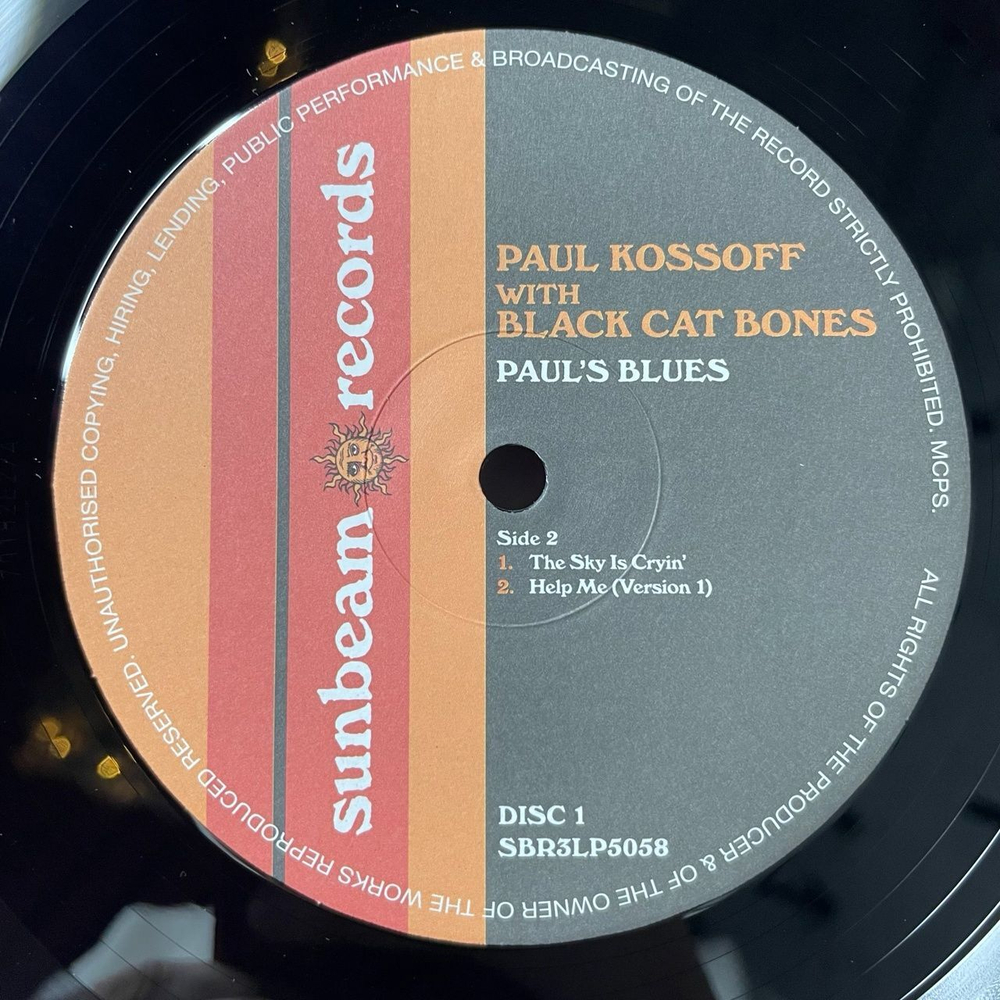 Винтажная виниловая пластинка LP Paul Kossoff With Black Cat Bones Pauls Blues (UK 2008)