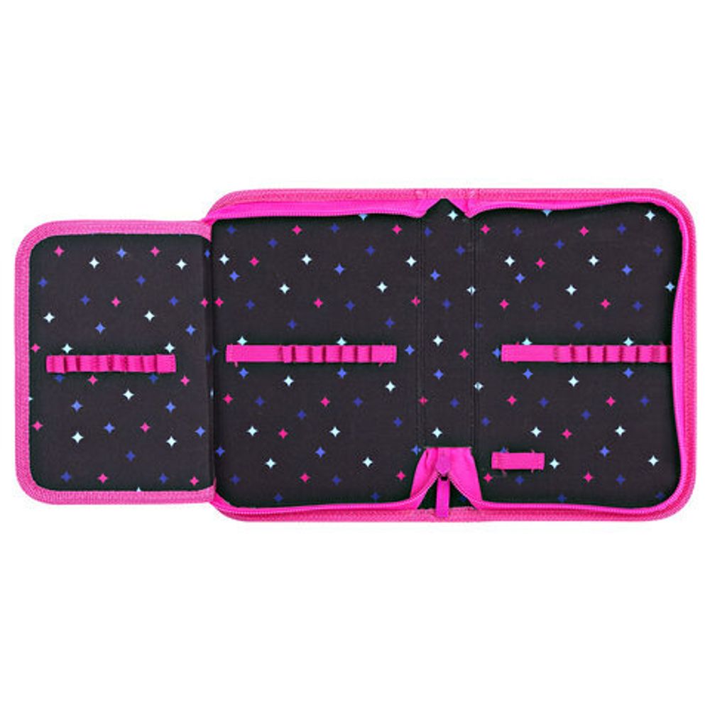 Пенал BRAUBERG, 1 отделение, 1 откидная планка, полиэстер, 21х14 см, "Pink lava", 273522