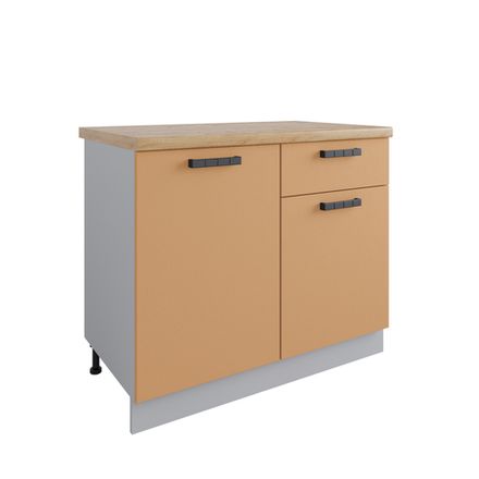 Кухня Модуль СШ 1000 Ройс Горчица  Скин